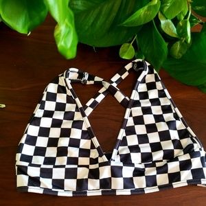 Checkered Bikini Top